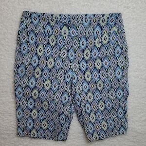 Ruby Rd Colorful Patterned Pullon Shorts size 14